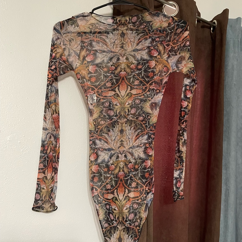 pierre mantoux floral bodysuit